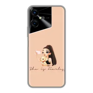 Силіконовый Чохол на Tecno POVA Neo 3 з картинкой Модных девушек (З собакою)