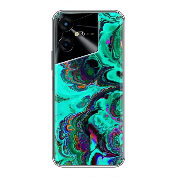 Чехол с рисунком «Салатный мрамор» для TECNO POVA Neo 3 Чехол с рисунком «Салатный мрамор» для TECNO POVA Neo 3