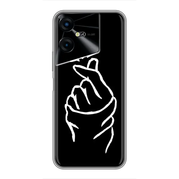 Чехол с рисунком «Сердце на черном» для TECNO POVA Neo 3 Чехол с рисунком «Сердце на черном» для TECNO POVA Neo 3