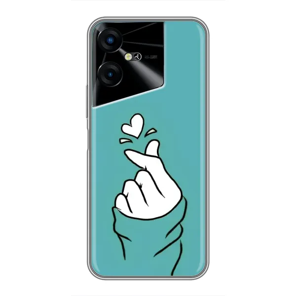 Чехол с рисунком «Сердечко на бирюзовом» для TECNO POVA Neo 3 Чехол с рисунком «Сердечко на бирюзовом» для TECNO POVA Neo 3