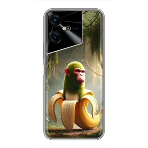 Чехол с мемами тралалело тралала для Tecno POVA Neo 3 (Шимпанзини бананини)