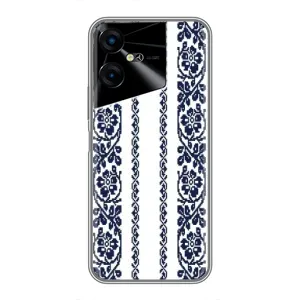 Силиконовый Чехол на Tecno POVA Neo 3 с картинкой Вышиванки (Синяя вышиванка)