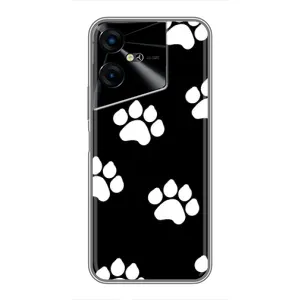 Бампер для Tecno POVA Neo 3 с картинкой "Песики" (Следы собак)