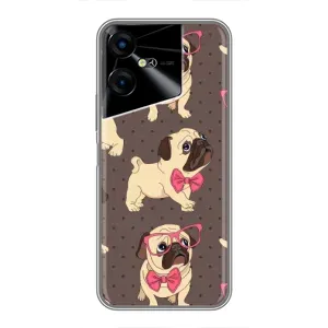 Чехол (ТПУ) Милые собачки для Tecno POVA Neo 3 (Собачки Мопсики)