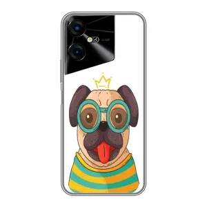 Бампер для Tecno POVA Neo 3 с картинкой "Песики" (Собака Король)