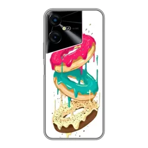 Чехол с изображением вкусной еды для Tecno POVA Neo 3 (Сочные пончики)