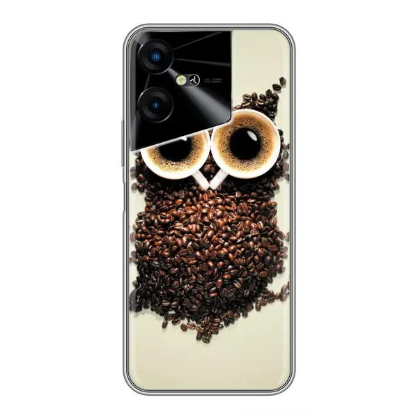 Чехол с рисунком «Сова с зерен кофе» для TECNO POVA Neo 3 Чехол с рисунком «Сова с зерен кофе» для TECNO POVA Neo 3
