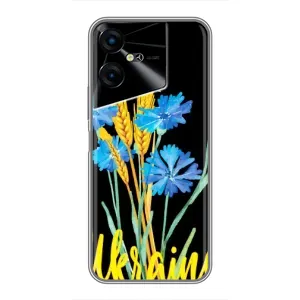 Чехол на Tecno POVA Neo 3 Украинский дизайн (Ukraine в цветочках)
