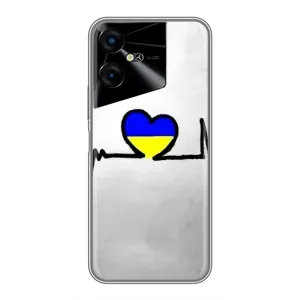 Силиконовый Чехол на Tecno POVA Neo 3 (Я-Украина) (Украинская кардиограмма)
