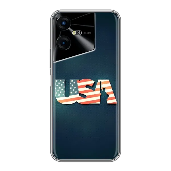 Чехол с рисунком «USA» для TECNO POVA Neo 3 Чехол с рисунком «USA» для TECNO POVA Neo 3