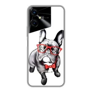 Бампер для Tecno POVA Neo 3 с картинкой "Песики" (В очках)