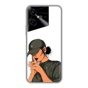 Силіконовый Чохол на Tecno POVA Neo 3 з картинкой Модных девушек (У зеленому)
