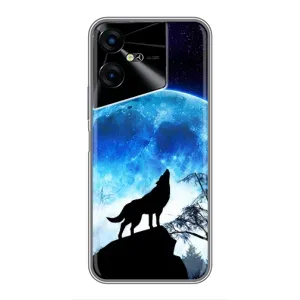 Чехол с Волком на Tecno POVA Neo 3 (Воет на луну)