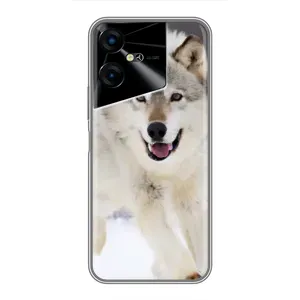 Чехол с Волком на Tecno POVA Neo 3 (Волк на снегу)