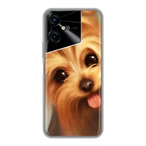 Чехол (ТПУ) Милые собачки для Tecno POVA Neo 3 (Йоршенский терьер)