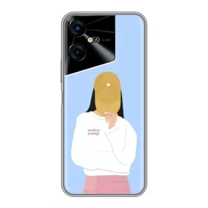 Силіконовый Чохол на Tecno POVA Neo 3 з картинкой Модных девушек (Жовта кепка)