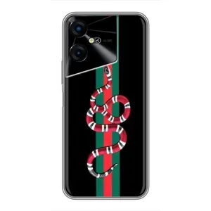 Чохли бренд ГУЧЧІ для Tecno POVA Neo 3 (Змій Гуччі)