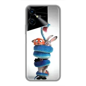 Силиконовый чехол с принтом Зоотрополіс для Tecno POVA Neo 3 (Змея Зоо)