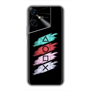 Чехол КИБЕРСПОРТ для Tecno POVA Neo 3 (Значки Sony)