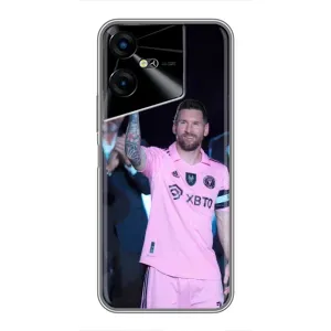Чохли Лео Мессі в Маямі на Tecno POVA Neo 3 (Золотий м'яч Мессі)