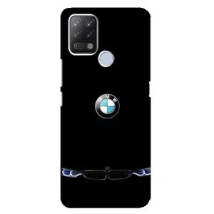 Силіконовий бампер з картинкою машини на Tecno Pova (Чорний BMW)