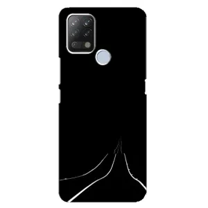 Чехол с картинками на черном фоне для Tecno Pova (Дорога)