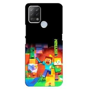 Чехлы для Tecno Pova (Персонажи Майн Крафт) (Герой Майнкрафт)