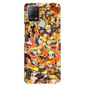 Чехлы с принтом Наруто на Tecno Pova (Коллаж Наруто)