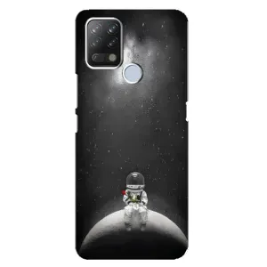Силиконовый Чехол с принтом "Космонавты" на Tecno Pova (Космонавт романтик)