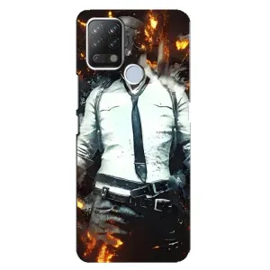 Силиконовый чехол с картинкой "Герой Pubg" на Tecno Pova (Man Пубг)