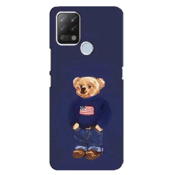 Чехол с рисунком «Мишка USA» для TECNO Pova Чехол с рисунком «Мишка USA» для TECNO Pova