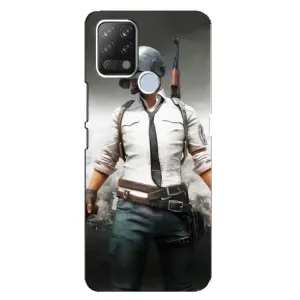 Силиконовый чехол с картинкой "Герой Pubg" на Tecno Pova (Пабг)