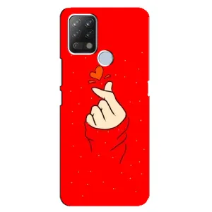 Чехлы (Знак сердечка) на Tecno Pova (Сердце на красном)