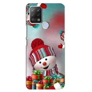 Чехлы на Новый Год Tecno Pova (Снеговик в шапке)