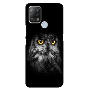 Чохли з принтом СОВИ для Tecno Pova (Сова на чорному)