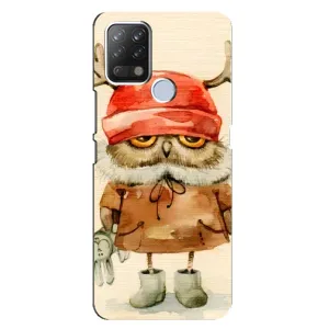 Чохли з принтом СОВИ для Tecno Pova (Сова у шапці)