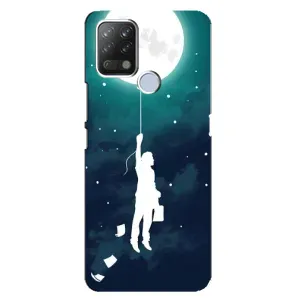 Чехол (ТПУ) с планетами на Tecno Pova (To The moon)