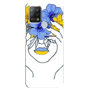 Чехол на Tecno Pova Украинский дизайн (Украинка на всю голову)