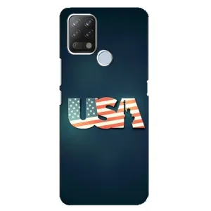 Чехол Флаг USA для Tecno Pova (USA)