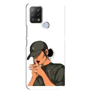 Силиконовый Чехол на Tecno Pova с картинкой Стильных Девушек (В зеленом)