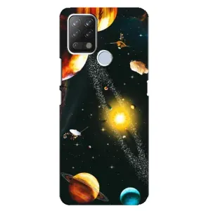 Чехол (ТПУ) с планетами на Tecno Pova (Вид с космоса)