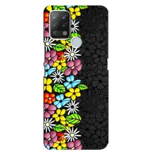Чехол с Цветами для Tecno Pova (Яркие цветы)