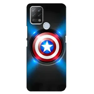Чехол с Щитом Капитана Америки на Tecno Pova (Яркий Щит Капитана)