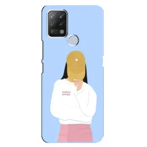 Силиконовый Чехол на Tecno Pova с картинкой Стильных Девушек (Желтая кепка)