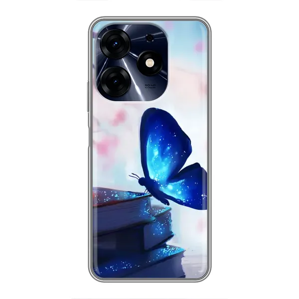 Чехол с рисунком «Бабочка синяя» для TECNO Spark 10 Pro Чехол с рисунком «Бабочка синяя» для TECNO Spark 10 Pro