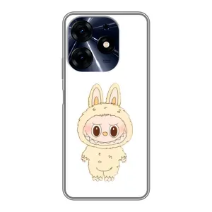 Чохол з принтом Лабубу для TECNO Spark 10 Pro (Бежевий Лабубу)