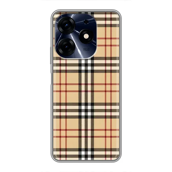 Чехол с рисунком «Burberry стиль» для TECNO Spark 10 Pro