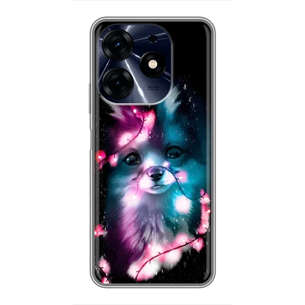 Чехол с рисунком «Черная Лиса» для TECNO Spark 10 Pro Чехол с рисунком «Черная Лиса» для TECNO Spark 10 Pro