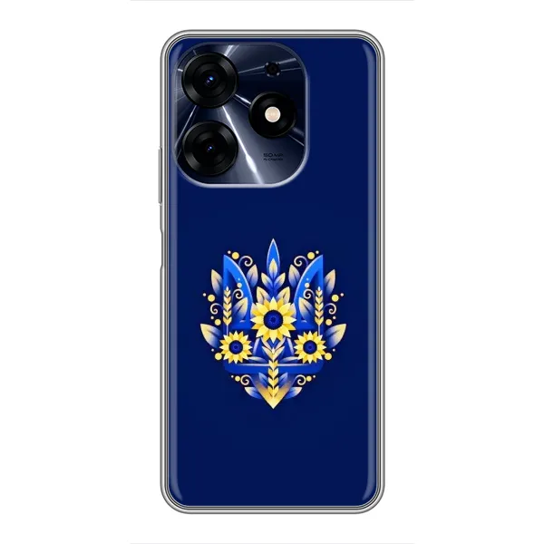 Чехол с рисунком «Цветущий Герб» для TECNO Spark 10 Pro