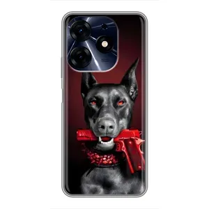 Чохол ДОБЕРМАН для TECNO Spark 10 Pro (Доберман злий)
